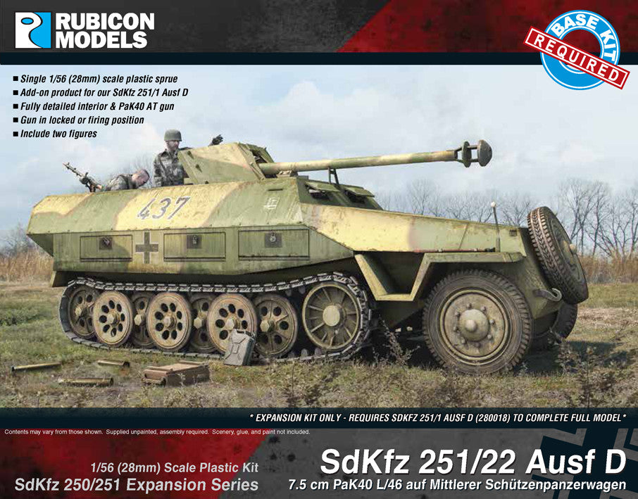 280041 SdKfz 251/22 Ausf D Expansion Set – Rubicon Models USA