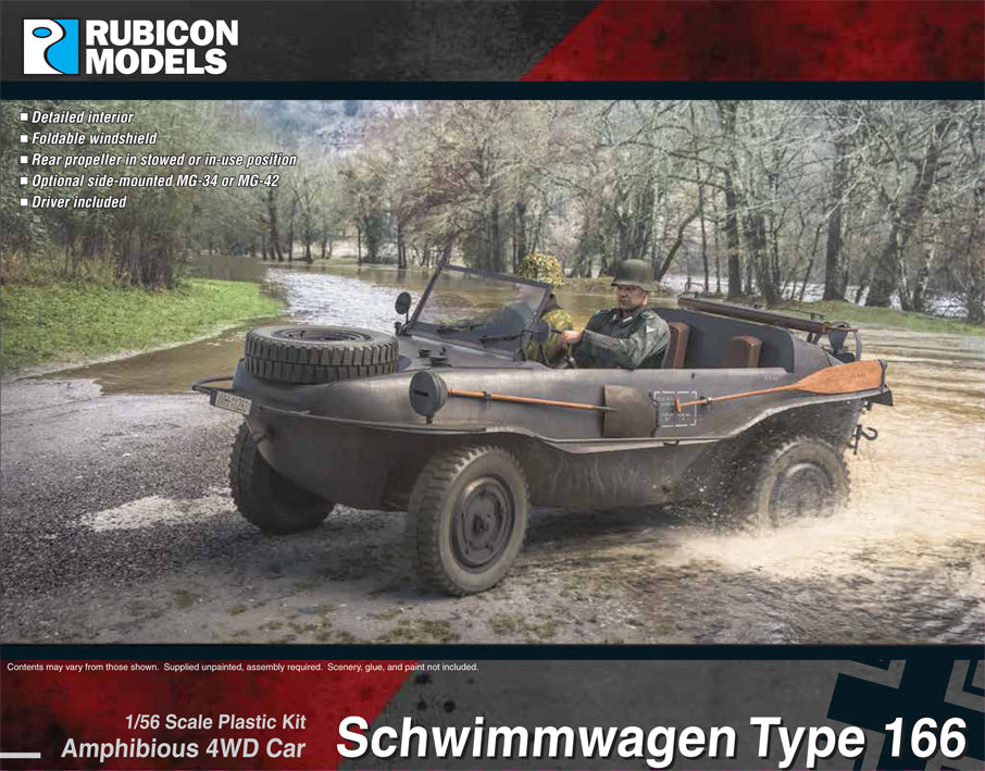 Modellino ODEON 1/43 Volkswagen Schwimmwagen Typ 166 Feldrau 1943 &ndash; Militare