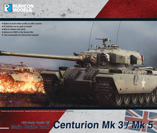 Centurion MBT Mk 3 / Mk 5 Main Battle Tank with Royal Ordnance L7 (Metal Gun Barrel) Bundle