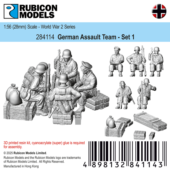 284114 German Infantry - Briefing- Resin