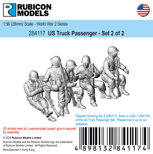 284117 US Infantry - Seating (Set 2)- Resin