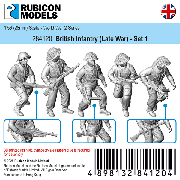 284120 British Infantry(Late) Set 1- Resin