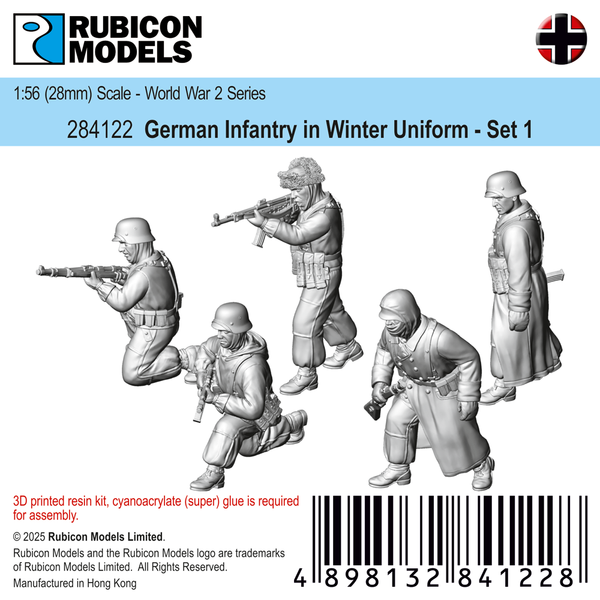 284122 German Infantry (Winter) Set 1- Resin