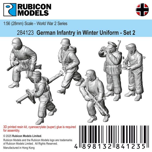 284123 German Infantry (Winter) Set 2- Resin