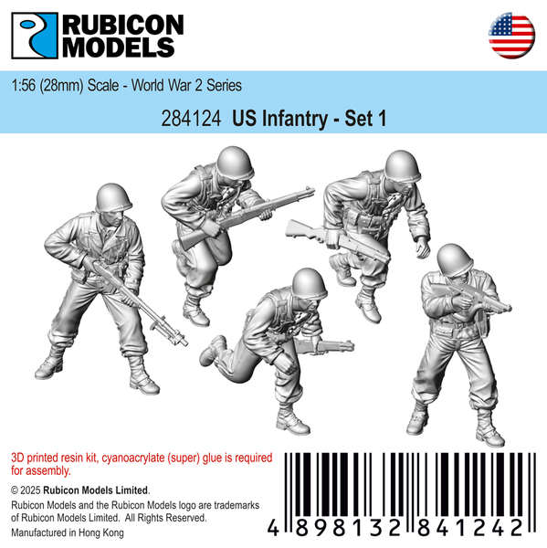 284124 US Infantry Set 1- Resin
