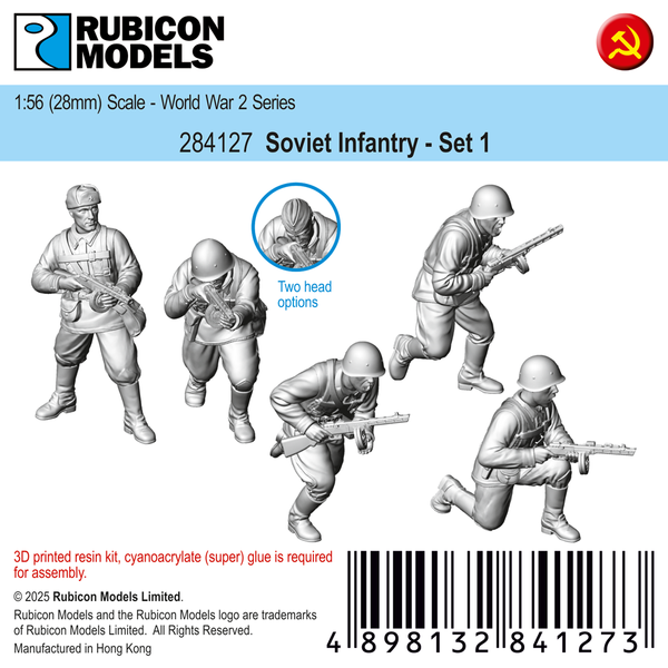 284127 Soviet Infantry Set 1- Resin