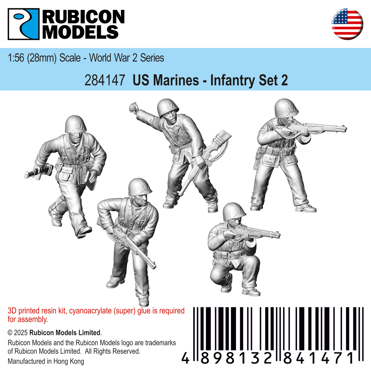 284147 US Marines Infantry Set 2- Resin – Rubicon Models USA
