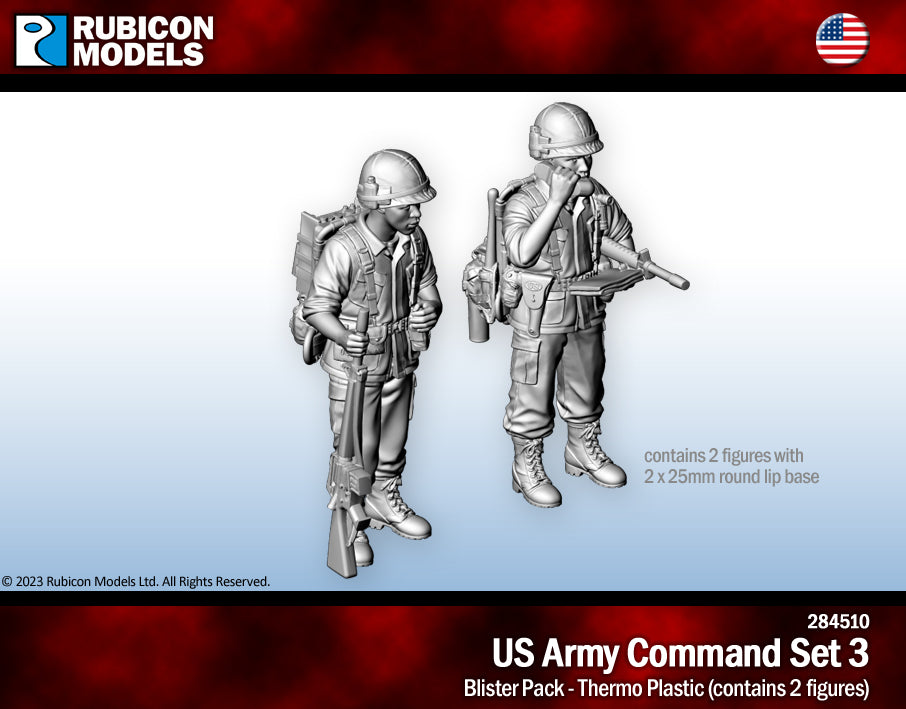 284510 US Army Command Set 3- Thermoplastic – Rubicon Models USA