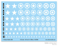 ~130055 US Star Set 1 (White US Star) Decal Sheet