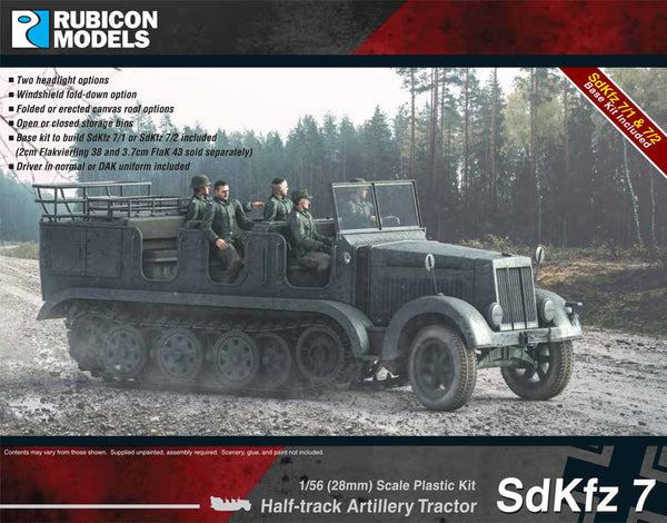 SdKfz 7 Halftrack and 3.7cm FlaK 43 with SdAh 58 Trailer & Crew Bundle