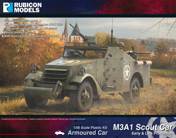 M3A1 Scout Car (Early & Late Production) and Radio Car Conversion Kit with Crew Bundle