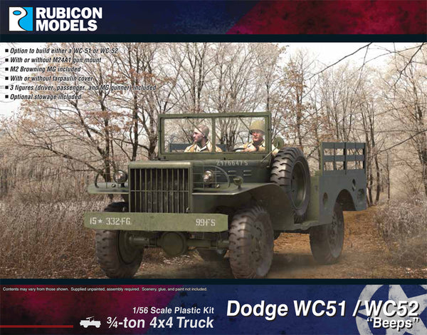 280101 Dodge WC51/WC52 “Beeps” ¾-ton 4x4 Truck, Weapons Carrier