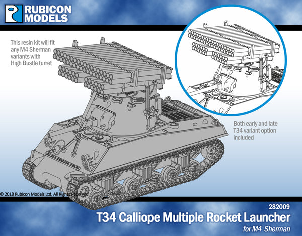 282009 T34 Calliope Tank Mounted MRL for M4 Sherman- Resin