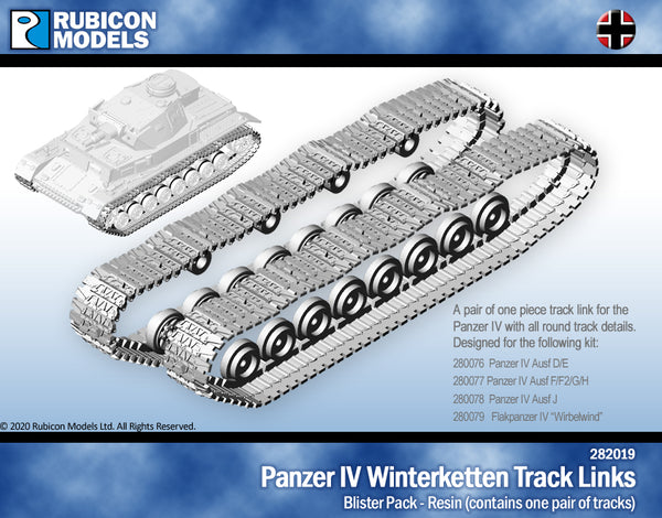 282019 Panzer IV Winterketten Track Links- Resin