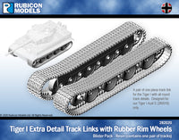 282020 Tiger I Extra Detail Track Link with Rubber Rim Wheels- Resin