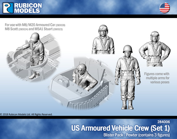 284006 US Armored Vehicle Crew (Set 1)- Pewter