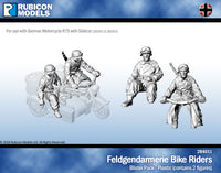 German Motorcycle R75 with Sidecar (DAK) and Feldgendarmerie Bike Crew Bundle