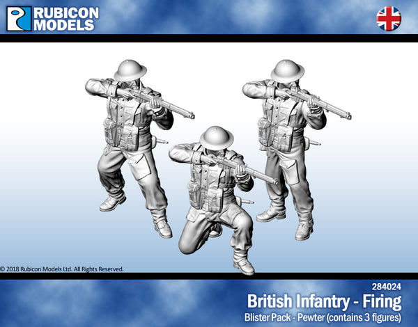 284024 British Infantry Firing- Pewter