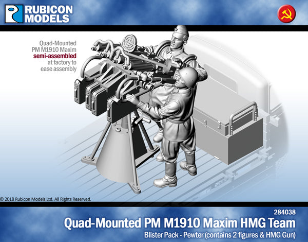 284038 Quad-Mounted PM M1910 Maxim HMG- Pewter DISCONTINUED
