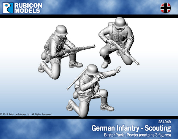 284049 German Infantry Scouting- Pewter