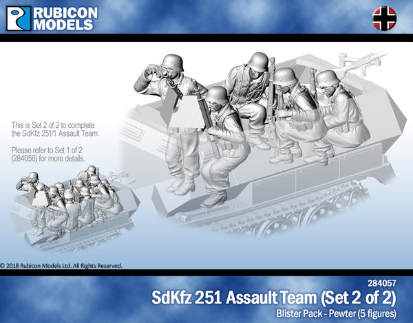 284057 SdKfz251/1 Assault Team: Set 2 of 2- Pewter