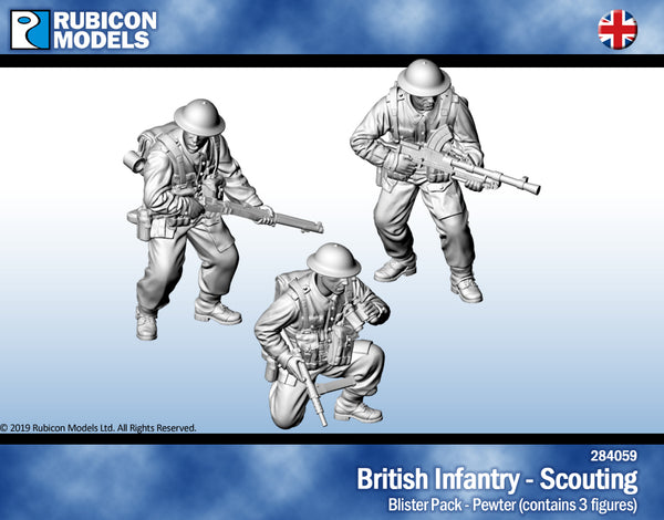 284059 British Infantry Scouting- Pewter