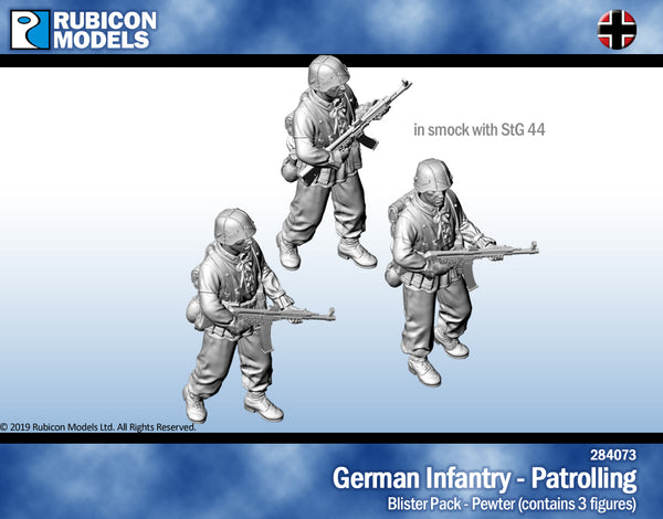 284073 German Infantry in Smock with StG44 Patrolling- Pewter