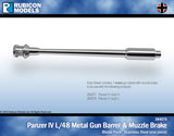 Panzer IV Ausf F/F2/G/H w/Metal Gun Barrel & Muzzle Brake Bundle: 280077+284075