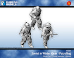 284080 Soviet Infantry in Winter Gear Patrolling- Pewter