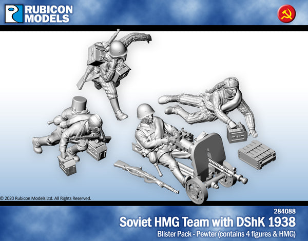 284088 Soviet Heavy Machine Gun Team with DShK 1938 HMG- Pewter