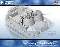 284099 USMC Infantry - LVT with HMG Set 1- Pewter