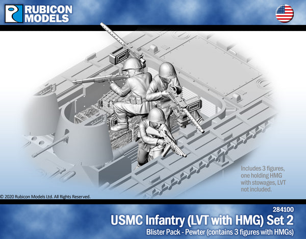 284100 USMC Infantry - LVT with HMG Set 2- Pewter