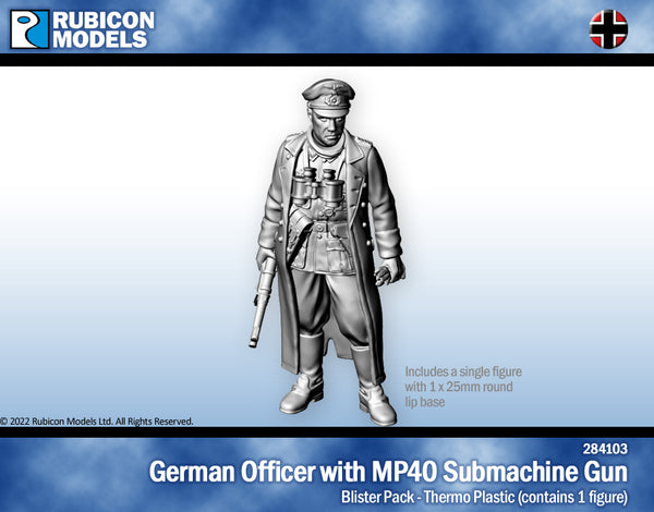 284103 German Officer with MP40 SMG- Thermoplastic