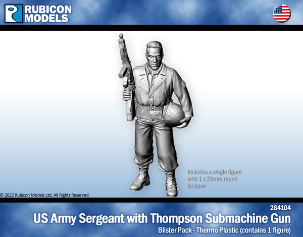 284104 US Army Sergeant with Thompson SMG- Thermoplastic